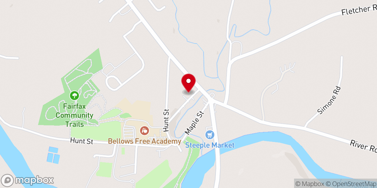 Map showing location of Fairfax