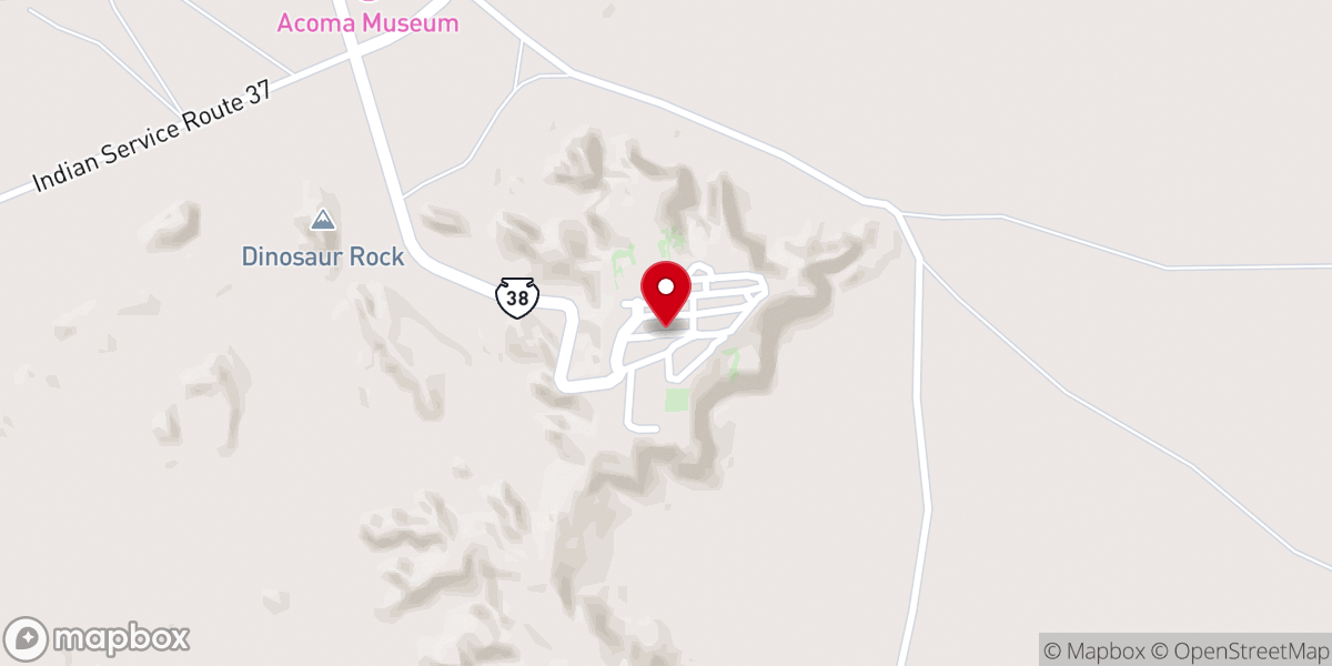 Map showing location of Acoma Pueblo
