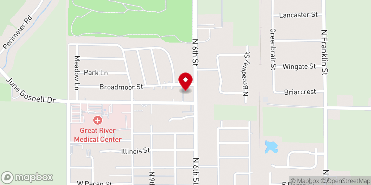 Map showing location of Northside Church of Christ
