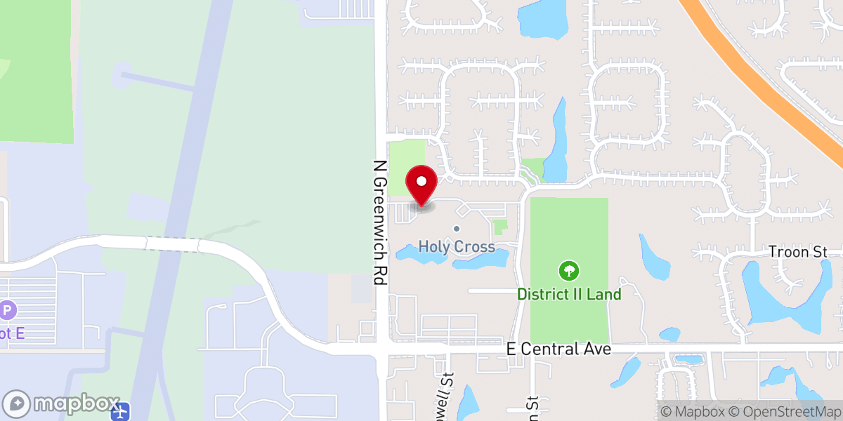 Map showing location of Holy Cross Lutheran Church
