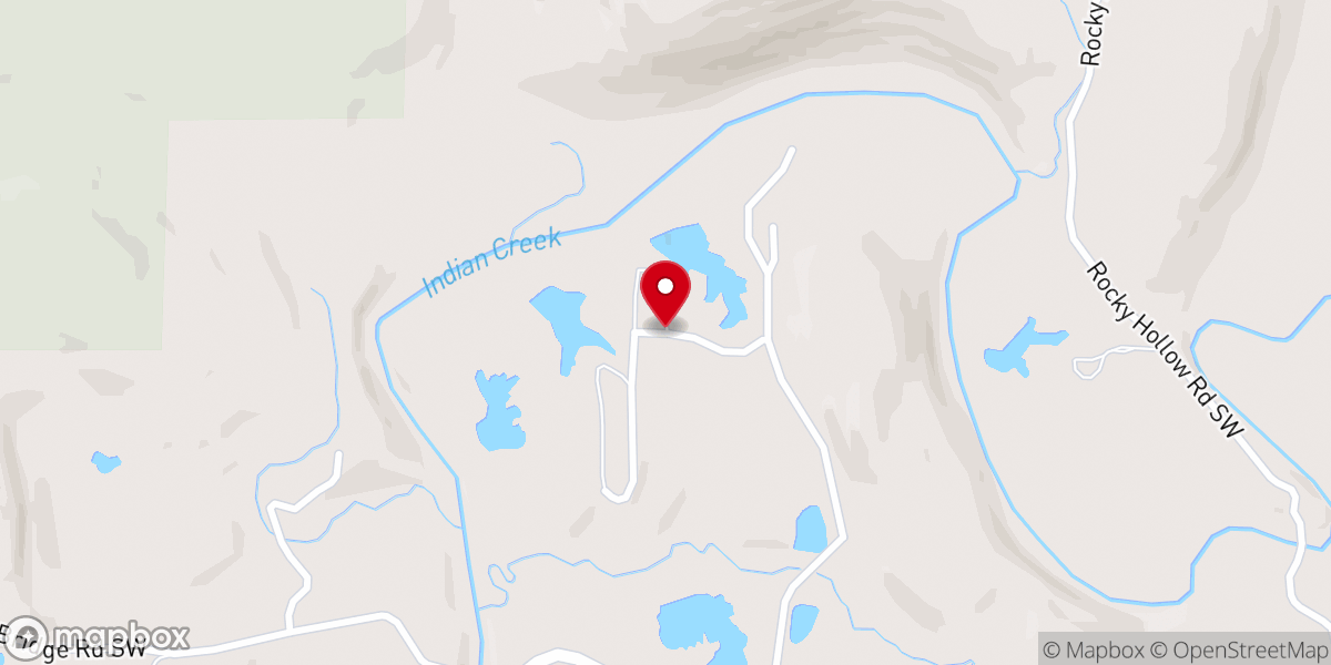 Map showing location of Indian Creek Baptist Camp