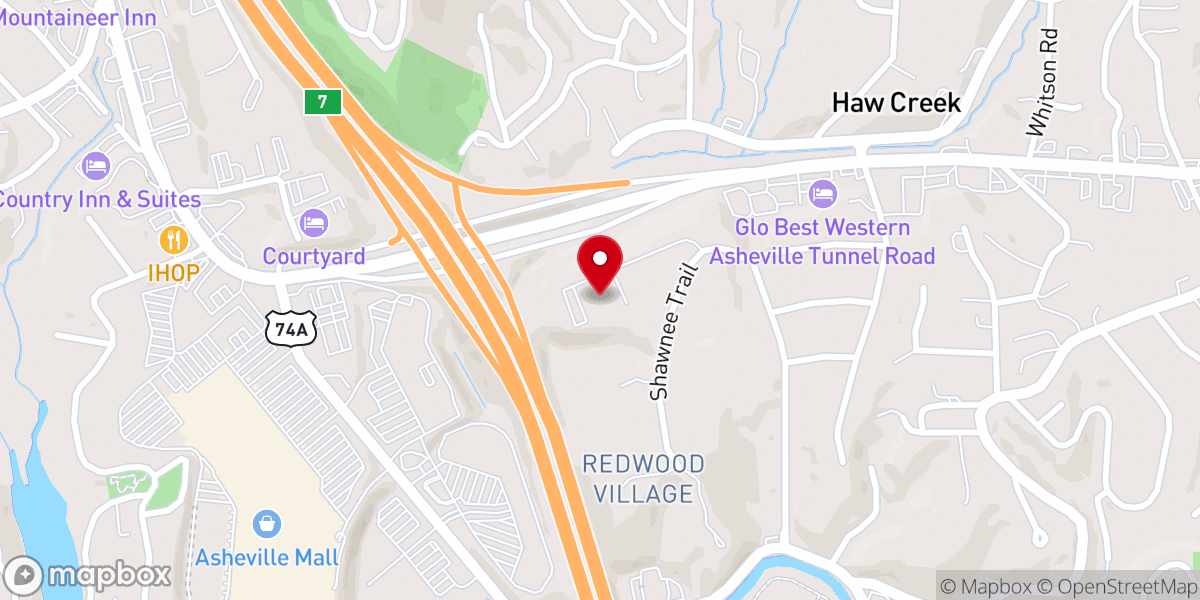 Map showing location of Trinity Presbyterian Church