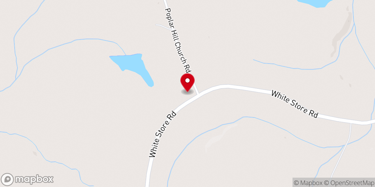 Map showing location of Poplar Hill Missionary Baptist Church