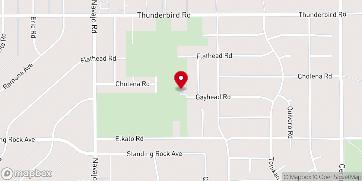 Map showing location of Apple Valley Church of Christ