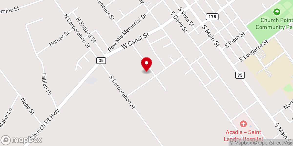 Map showing location of Church Point Knights-Columbus