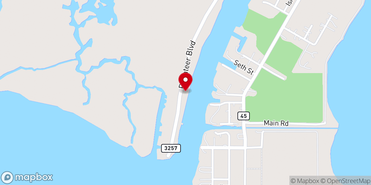 Map showing location of Big Dog Fishing Charters
