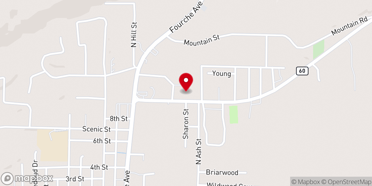 Map showing location of Temple Missionary Baptist Church