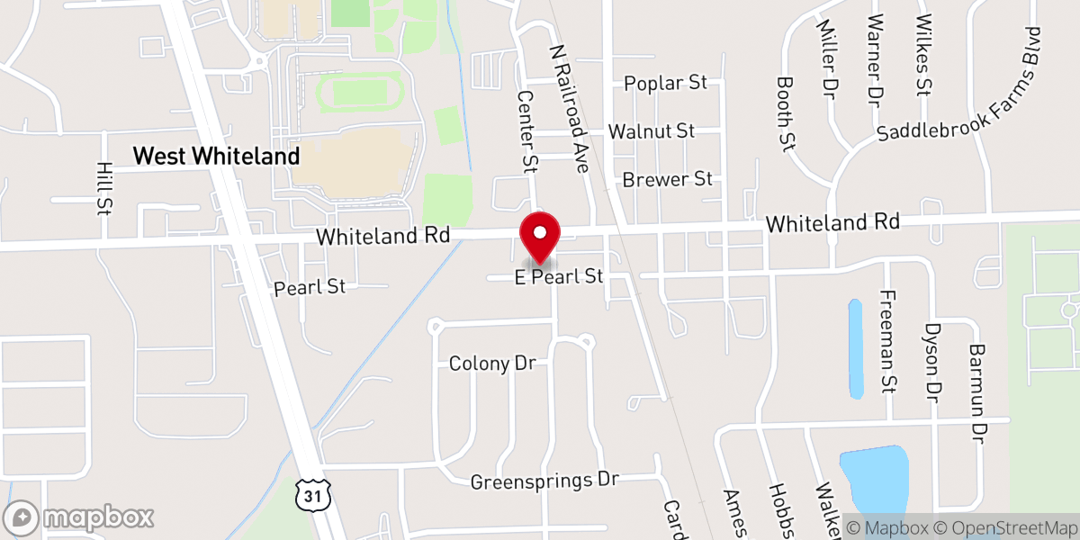 Map showing location of The Grove Baptist Church