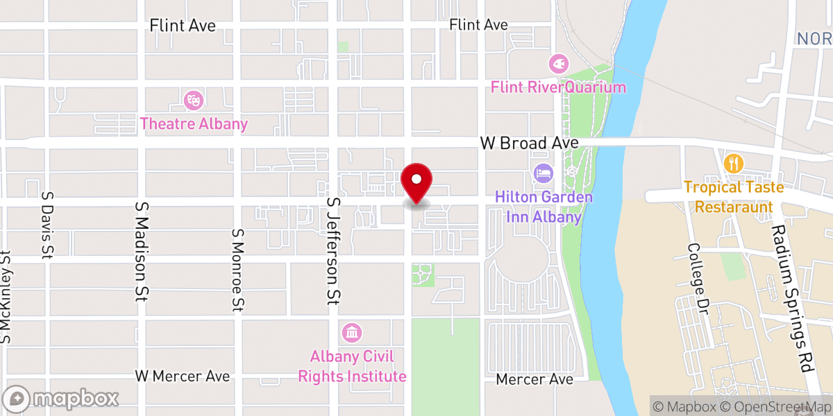 Map showing location of Holy Trinity Greek Orthodox Church
