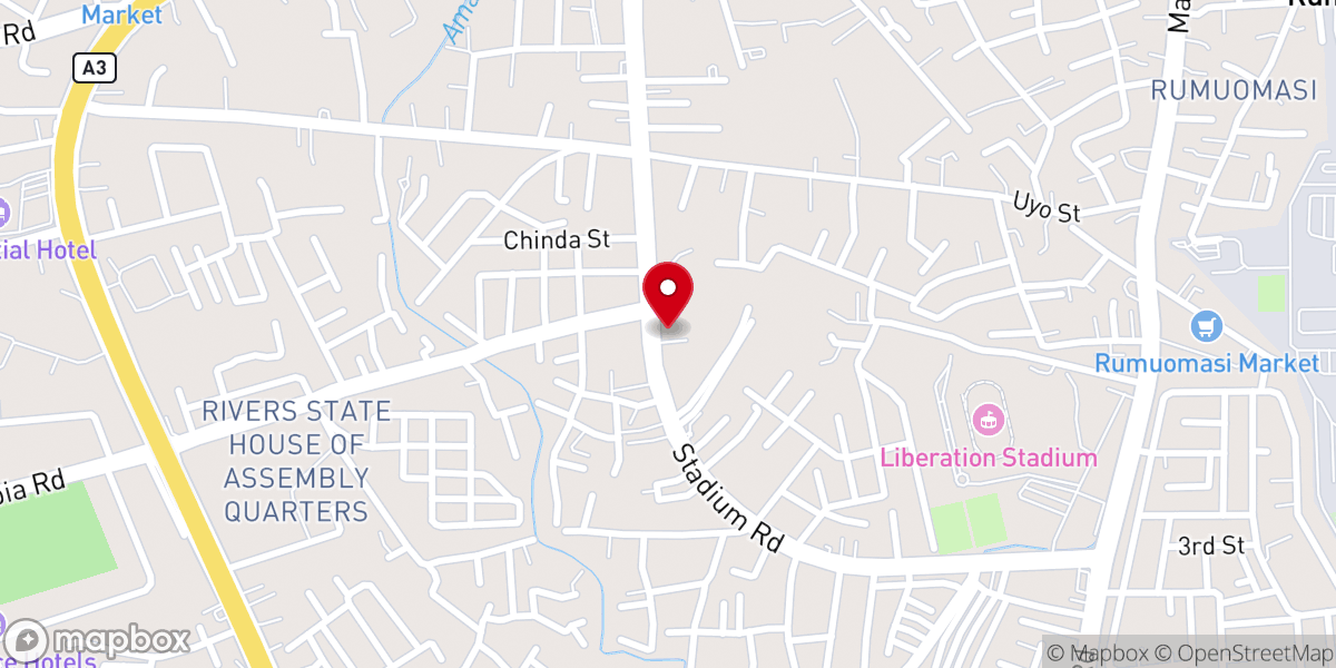 Map showing location of Pentecostal Deliverance Church Inc.
