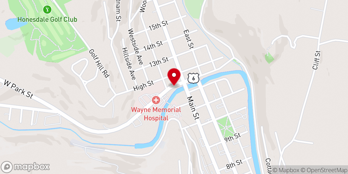 Map showing location of Christ Episcopal Church