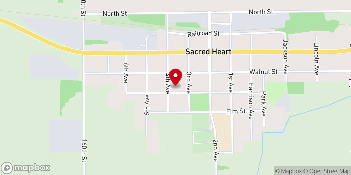 Map showing location of First English Lutheran Church