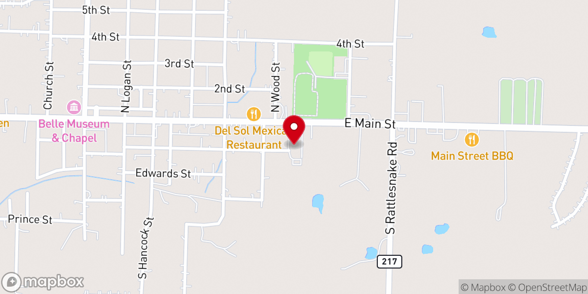 Map showing location of First United Methodist Church