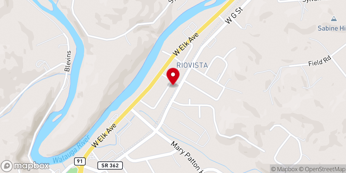 Map showing location of Happy Valley Baptist Church