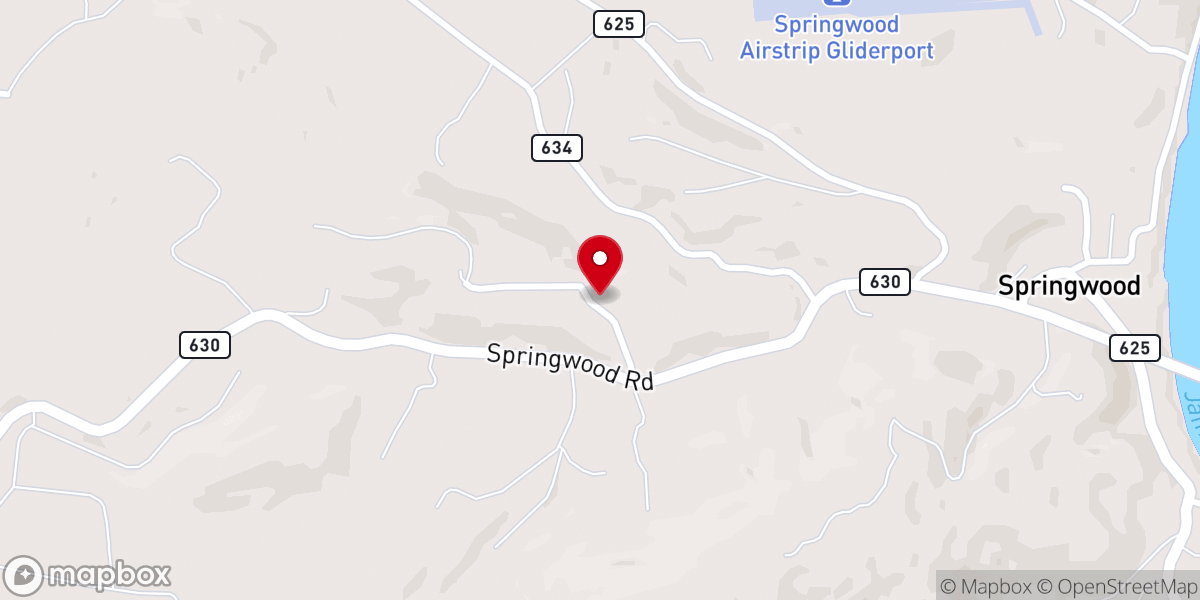 Map showing location of Springwood Baptist Church