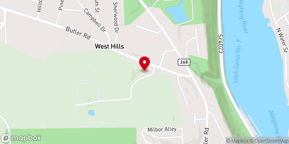 Map showing location of Grace Baptist Church