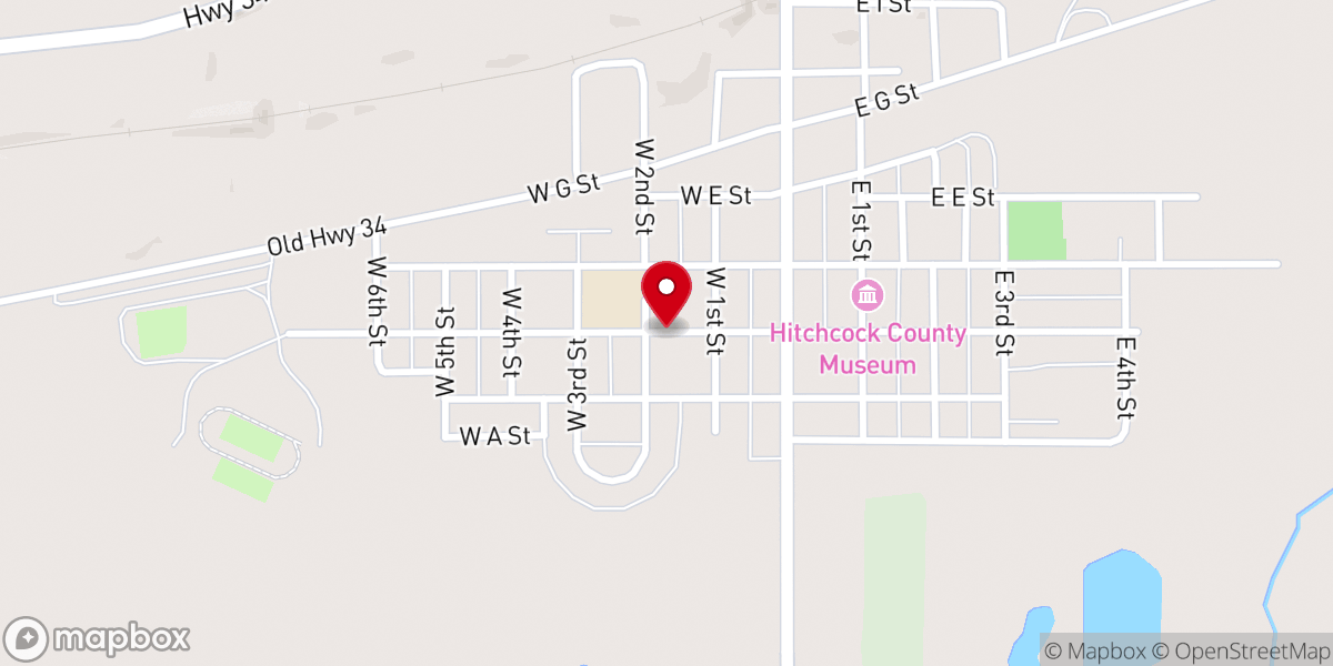 Map showing location of United Church of Christ Congregational