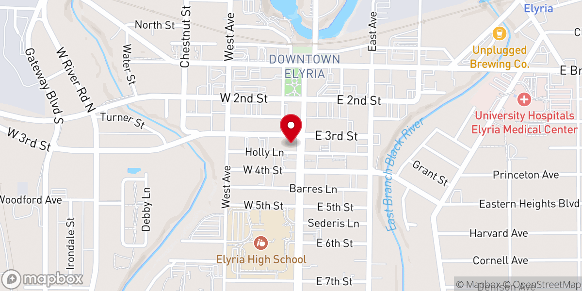 Map showing location of St Andrews Episcopal Church