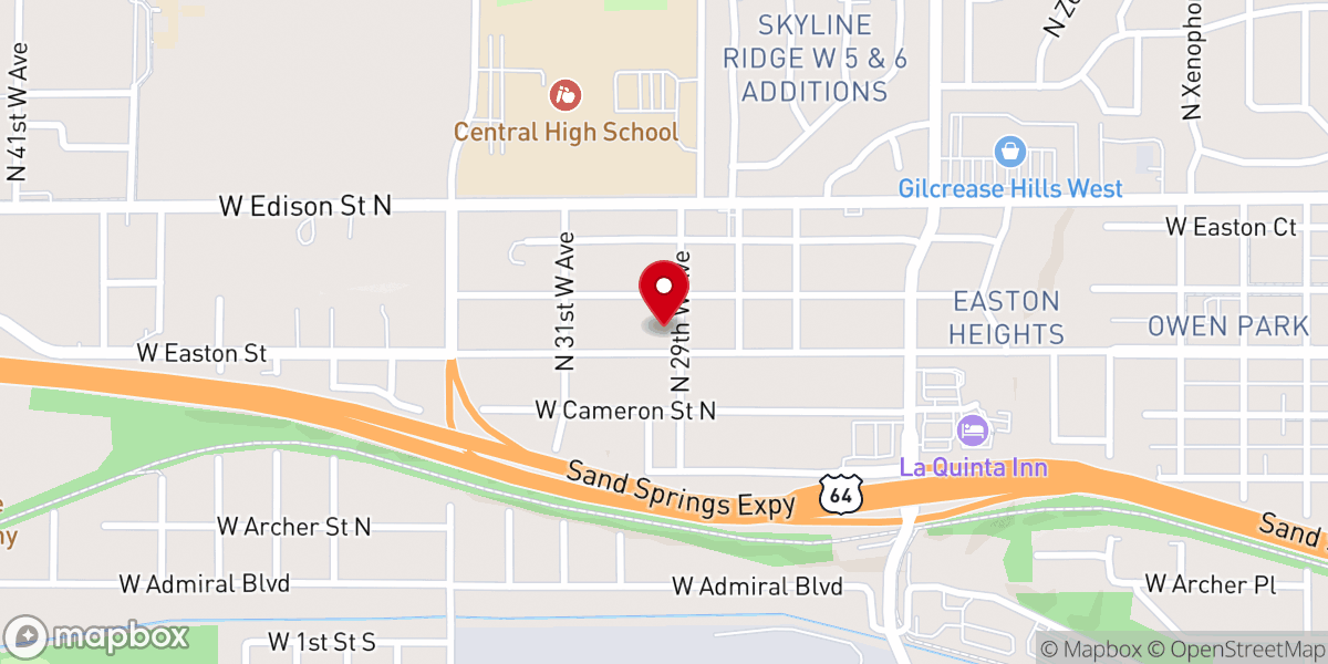Map showing location of Easton Heights Baptist Church