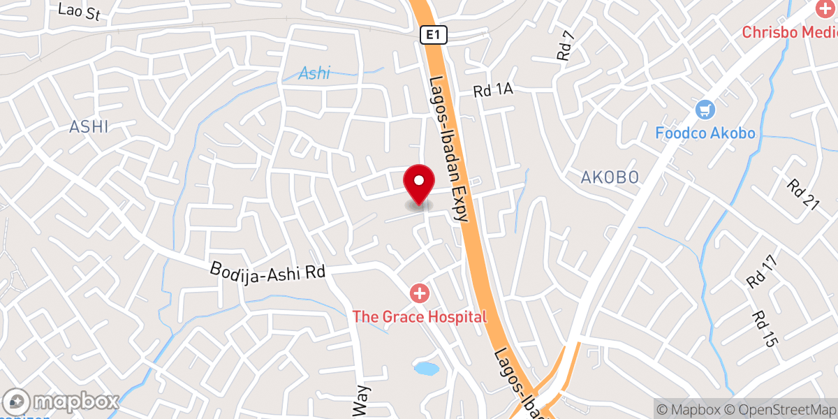 Map showing location of Diocese Of Ibadan Immanuel Anglican Church. Asi