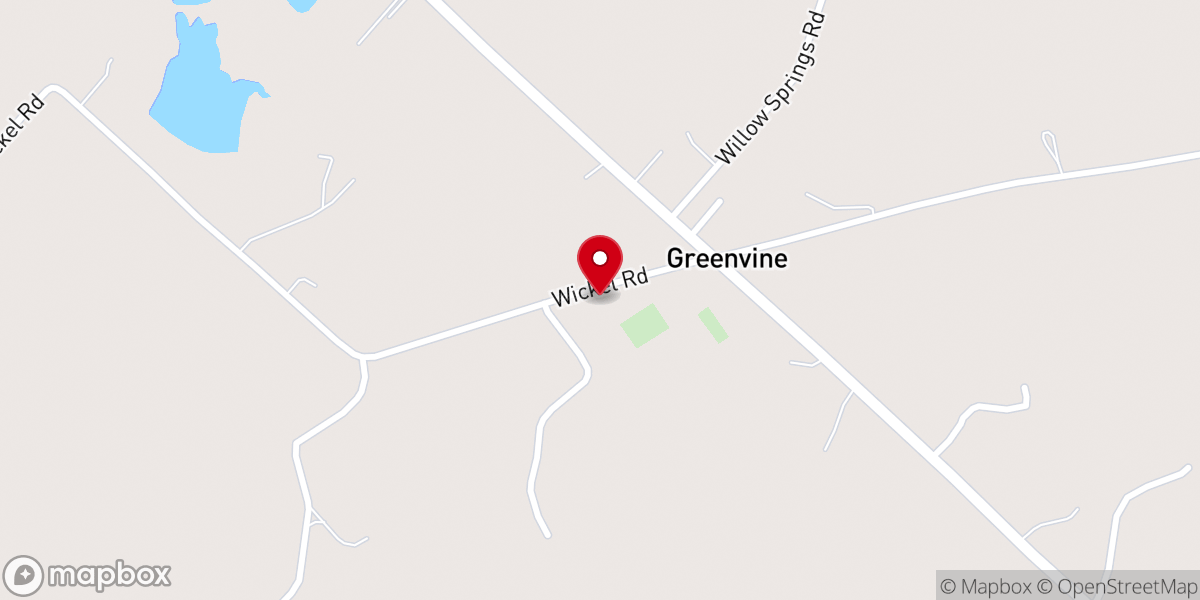 Map showing location of Greenvine Emmanuel Lutheran Church