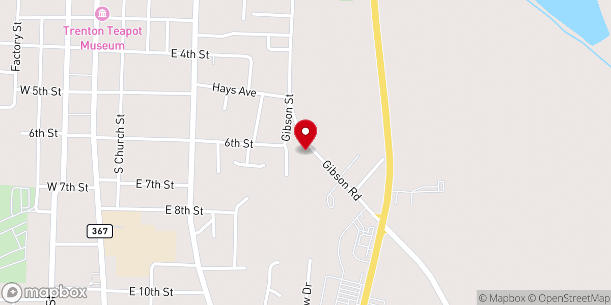 Map showing location of New Spring Hill Missionary Church