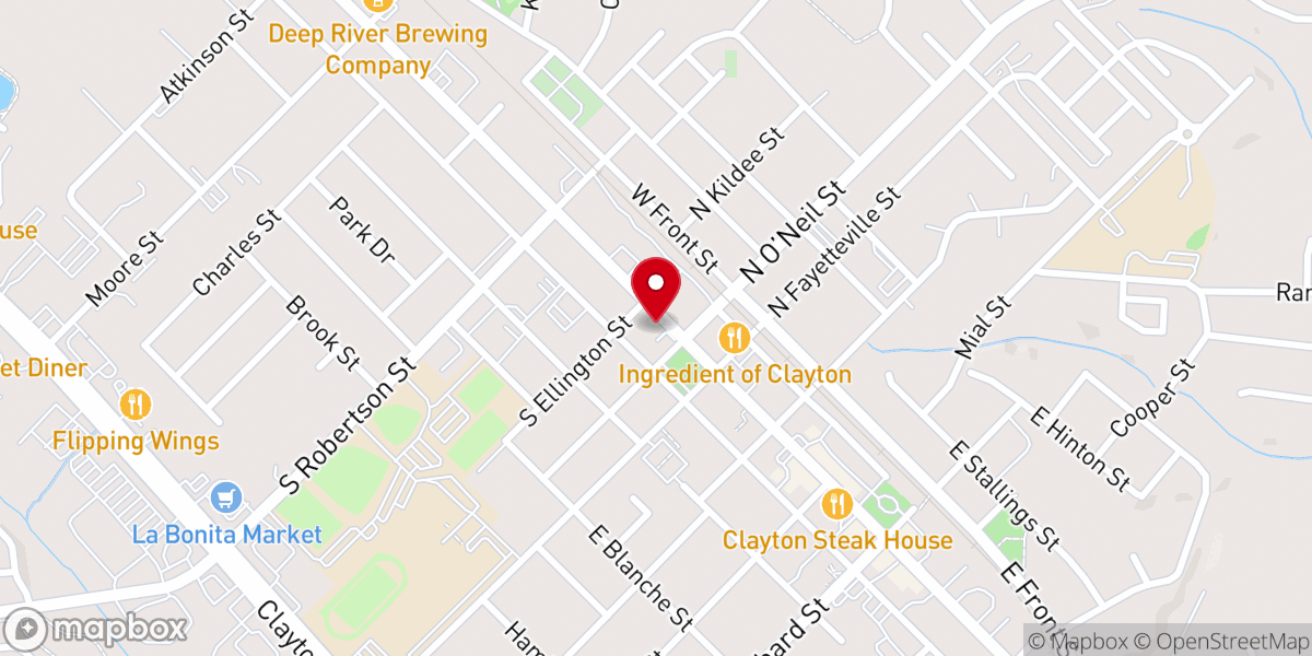 Map showing location of Church Spirits & Cocktails of Clayton