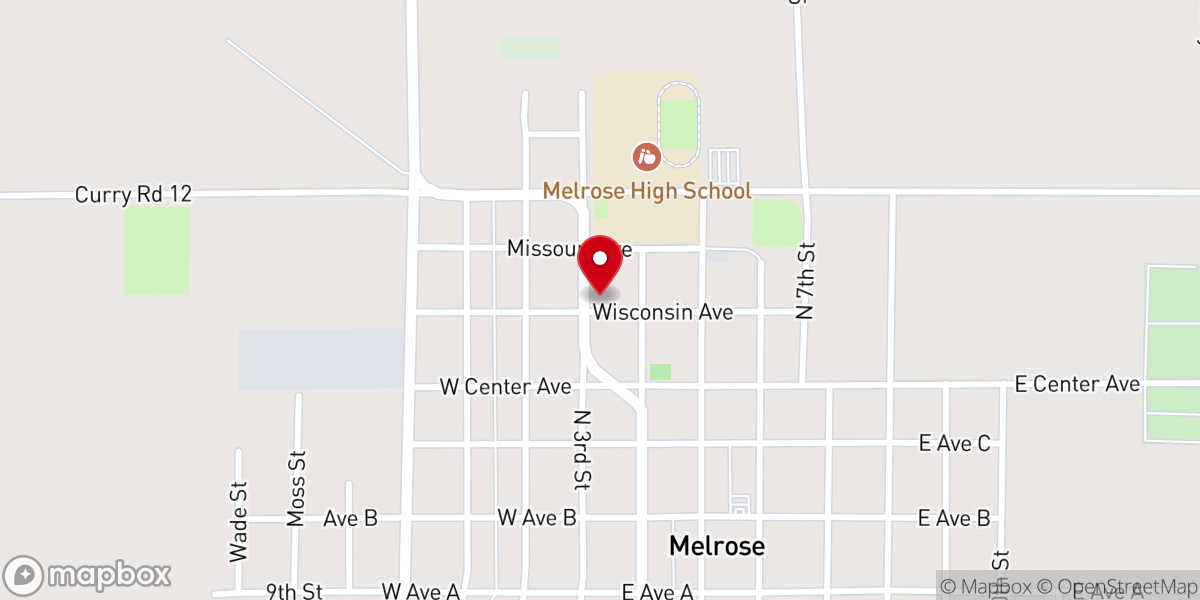 Map showing location of First Baptist Church