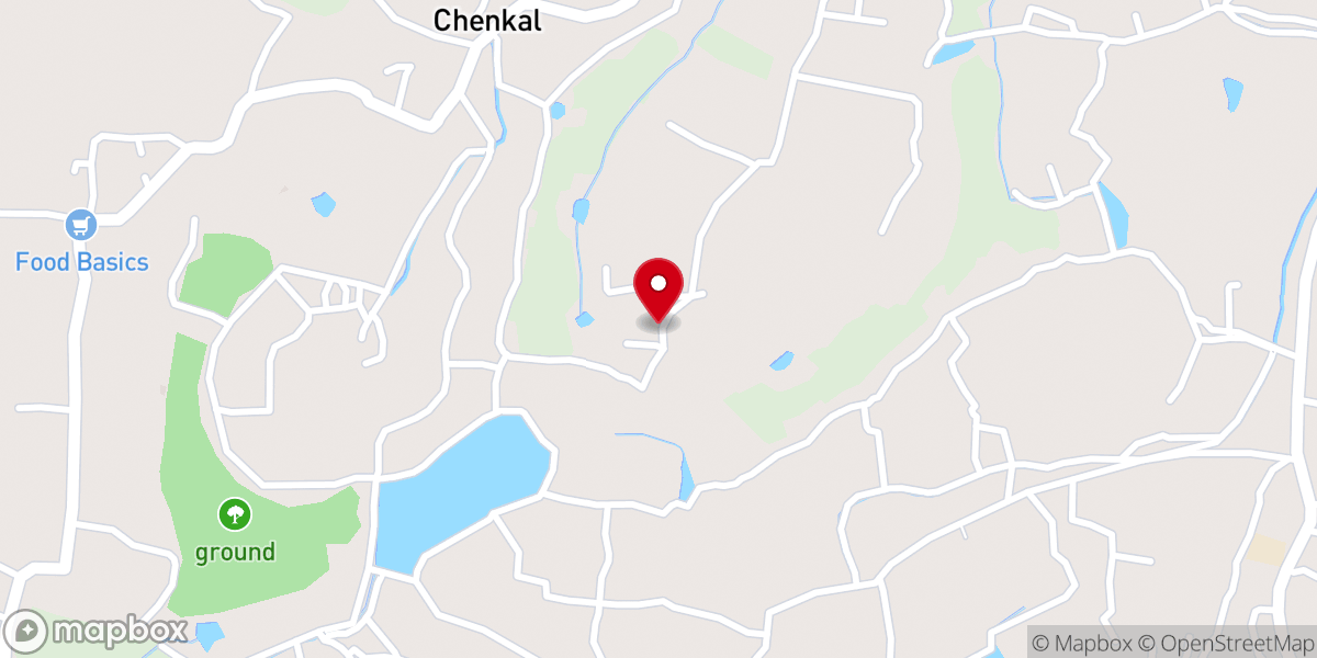 Map showing location of Shanthi Nivas