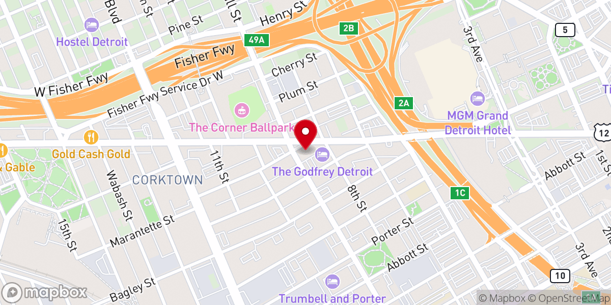 Map showing location of St. Peter's Episcopal Church