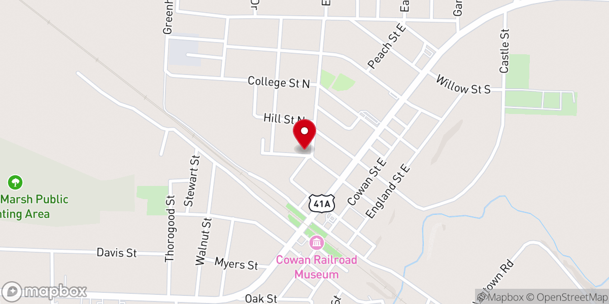 Map showing location of Draw Near Church