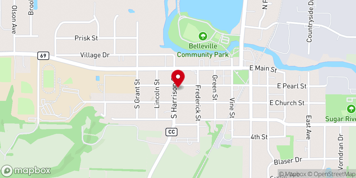 Map showing location of Grace United Methodist Church