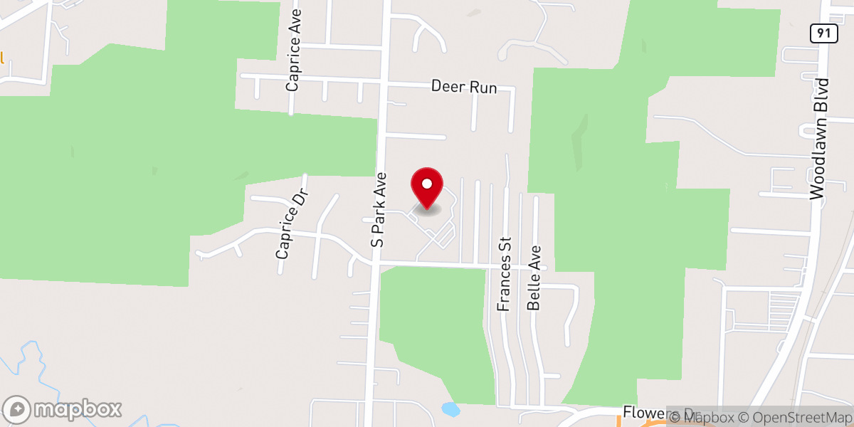 Map showing location of Park Avenue Church of Christ
