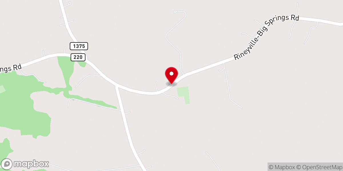 Map showing location of Ridge Spring United Methodist