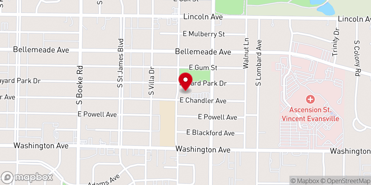 Map showing location of Christ the King School