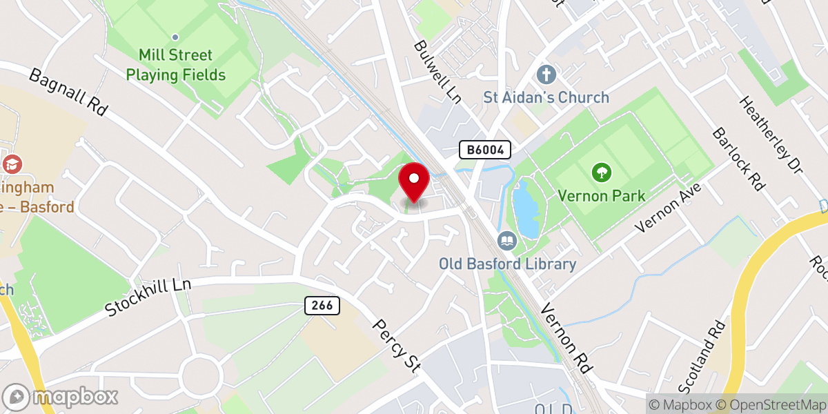 Map showing location of Saint Johns Methodist Church