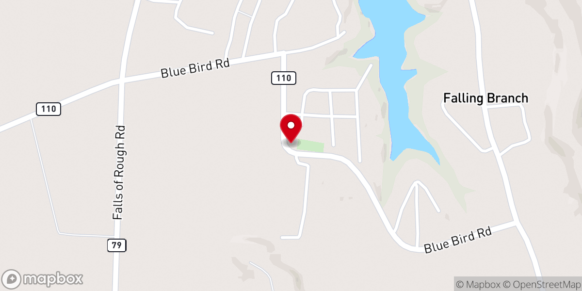 Map showing location of Lone Star Church