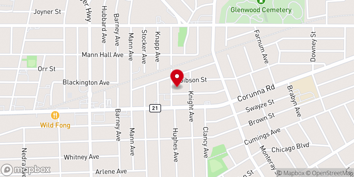 Map showing location of Kingdom Living Church
