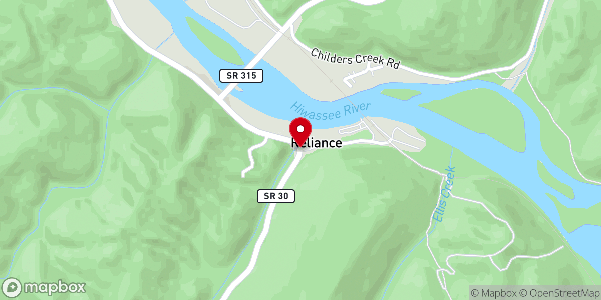 Map showing location of Reliance