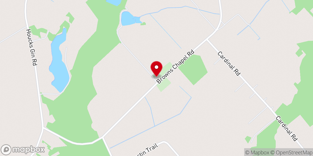 Map showing location of Brown Chapel A.M.E. - Food Distribution Center