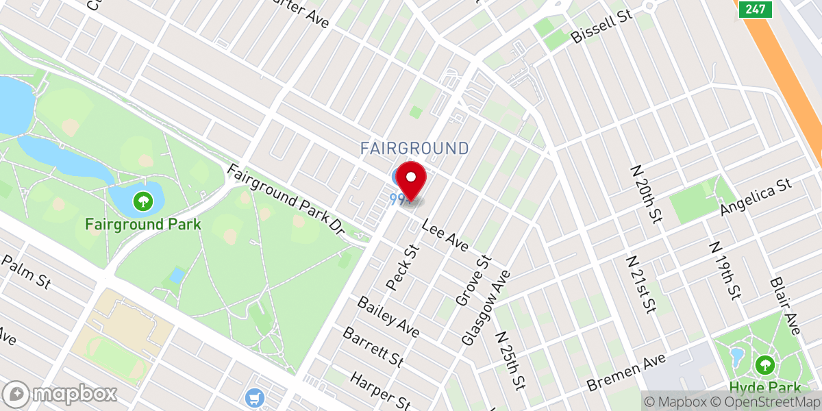 Map showing location of Saint John's United Church of Christ