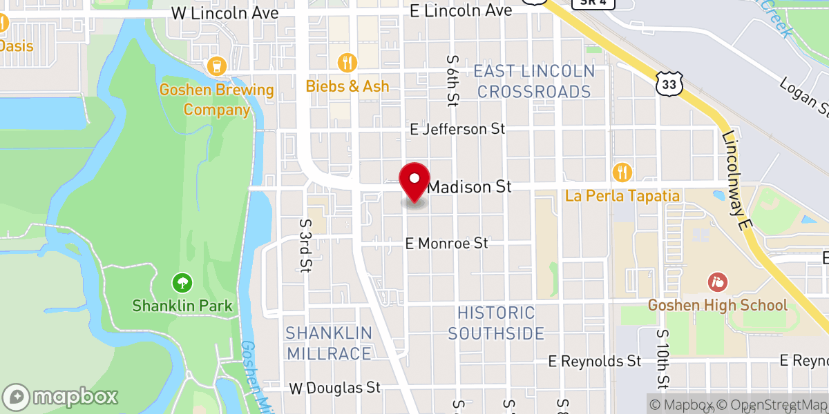 Map showing location of Restōr Church