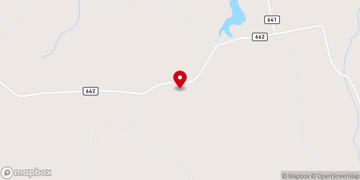 Map showing location of Hunting Quarter Baptist Church
