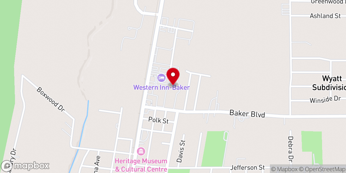 Map showing location of Ricky Sinclair Ministries
