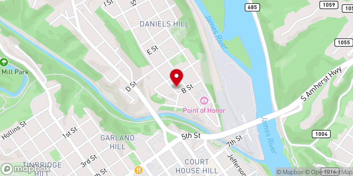Map showing location of C Street Baptist Church