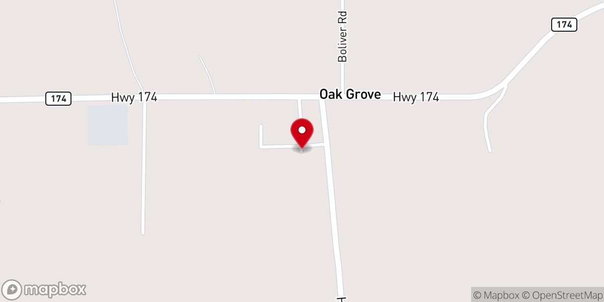 Map showing location of Fellowship Baptist Church