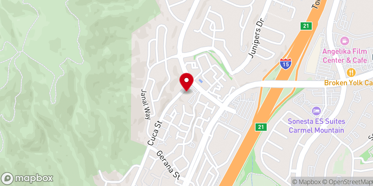 Map showing location of Peñasquitos Lutheran Church