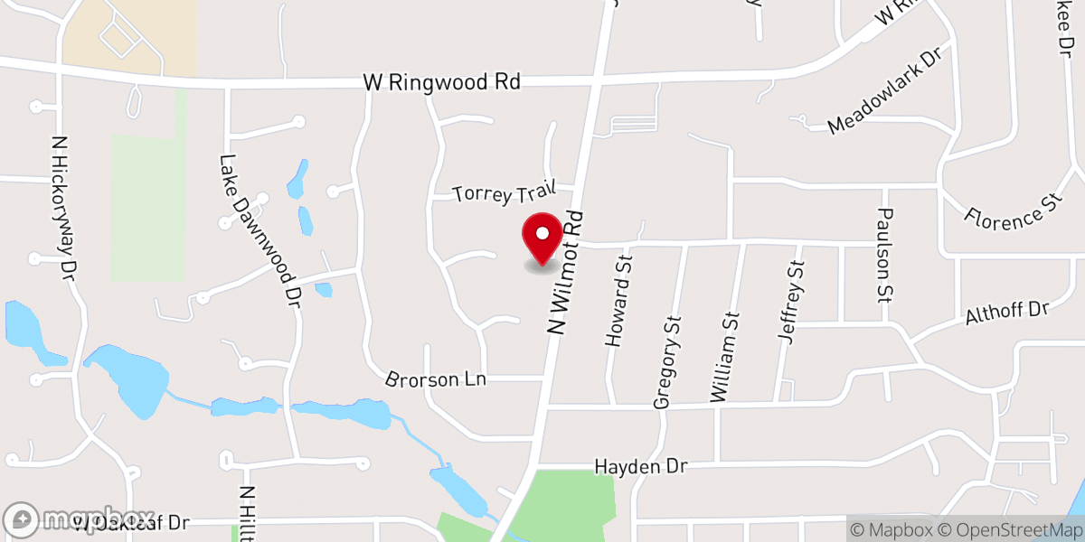 Map showing location of Meadowland Church