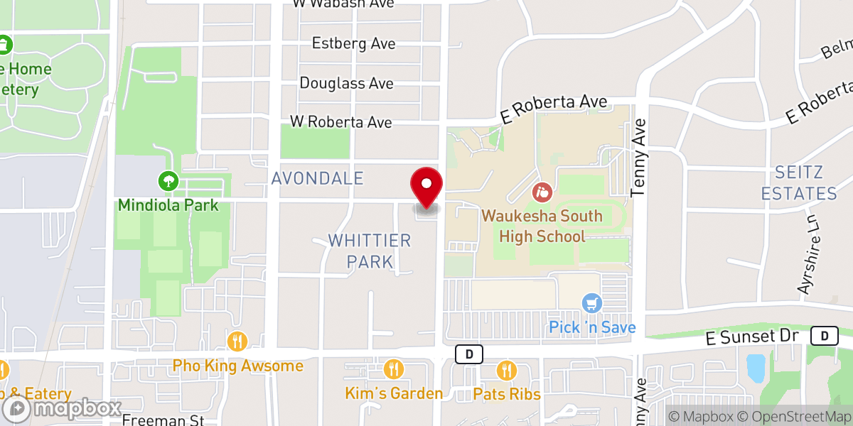 Map showing location of Crosswalk Church