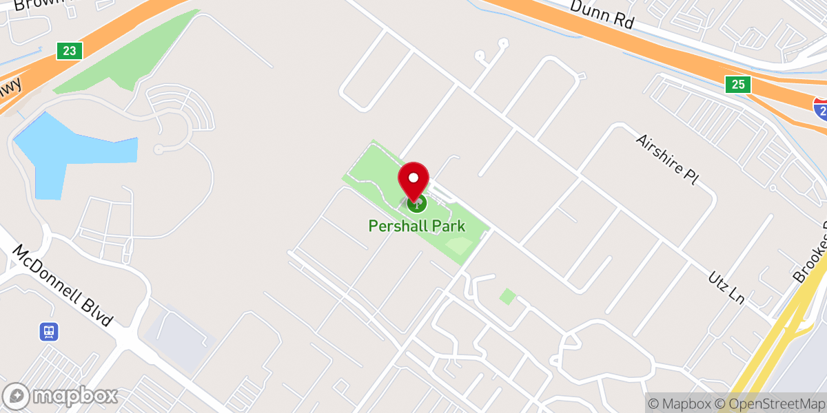 Map showing location of Pershall Park